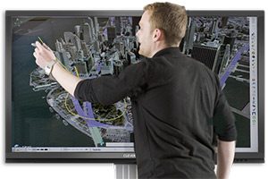 L'écran interactif pour les simulation d'avion / drone